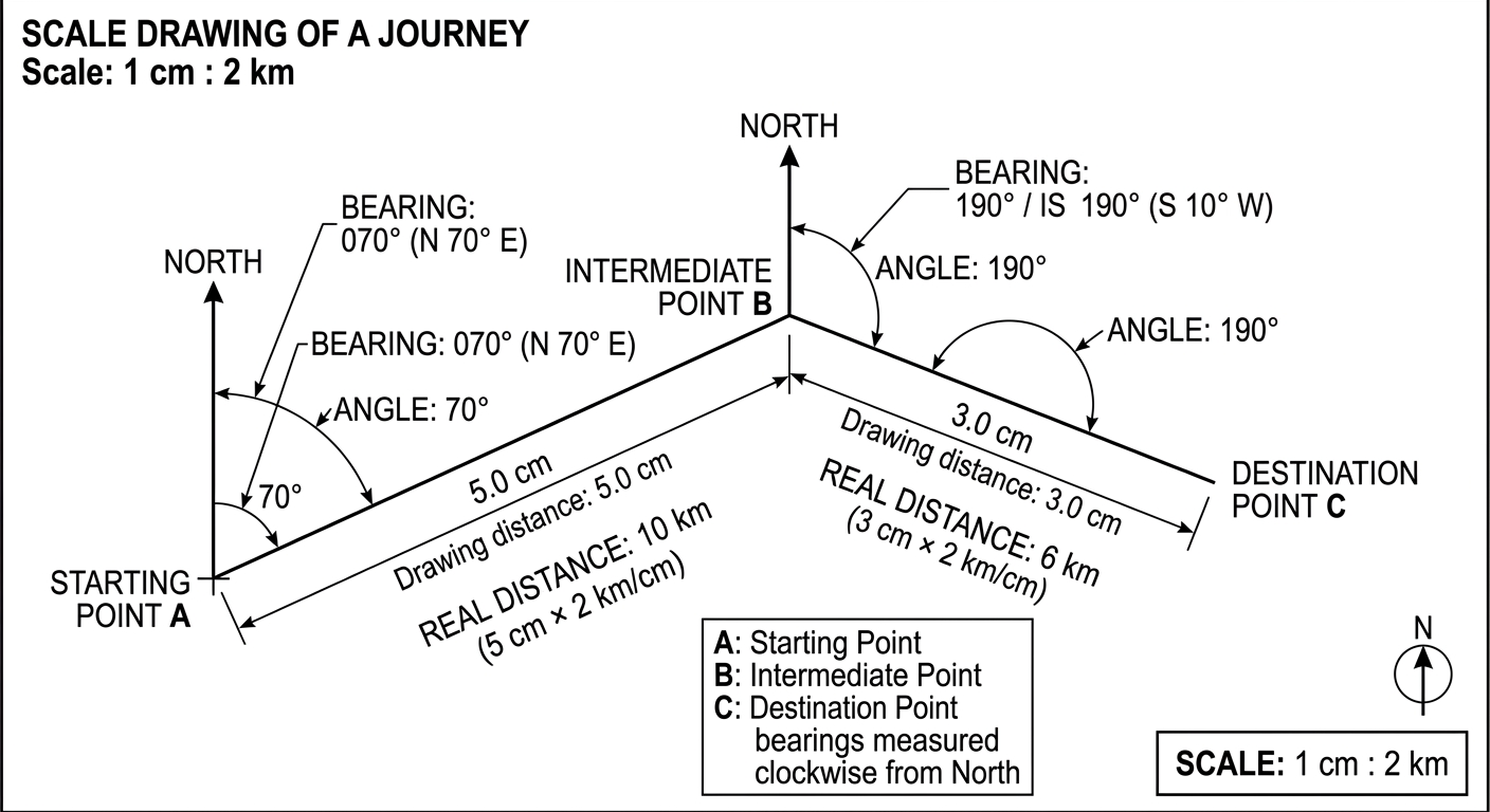 SCALE DRAWING OF A JOURNEY