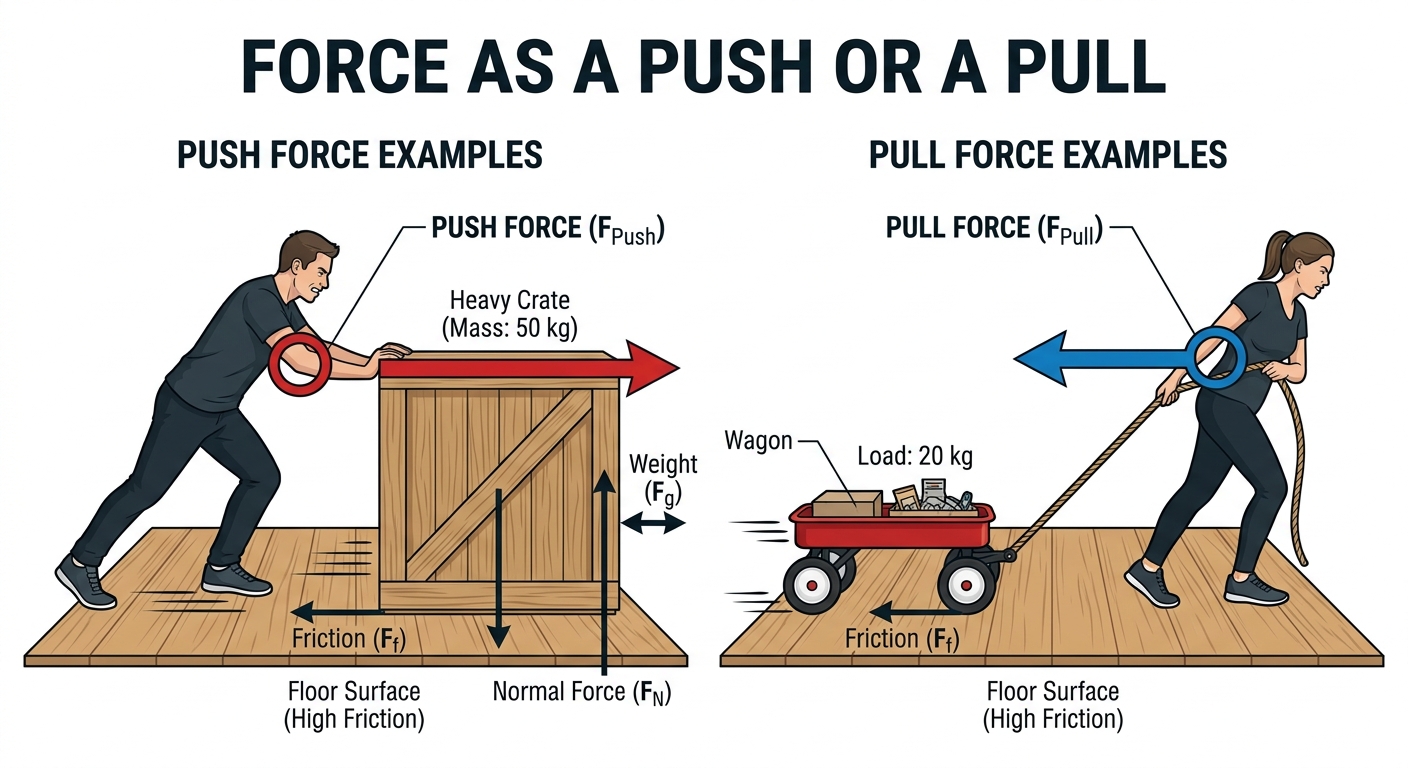 FORCE AS A PUSH OR A PULL