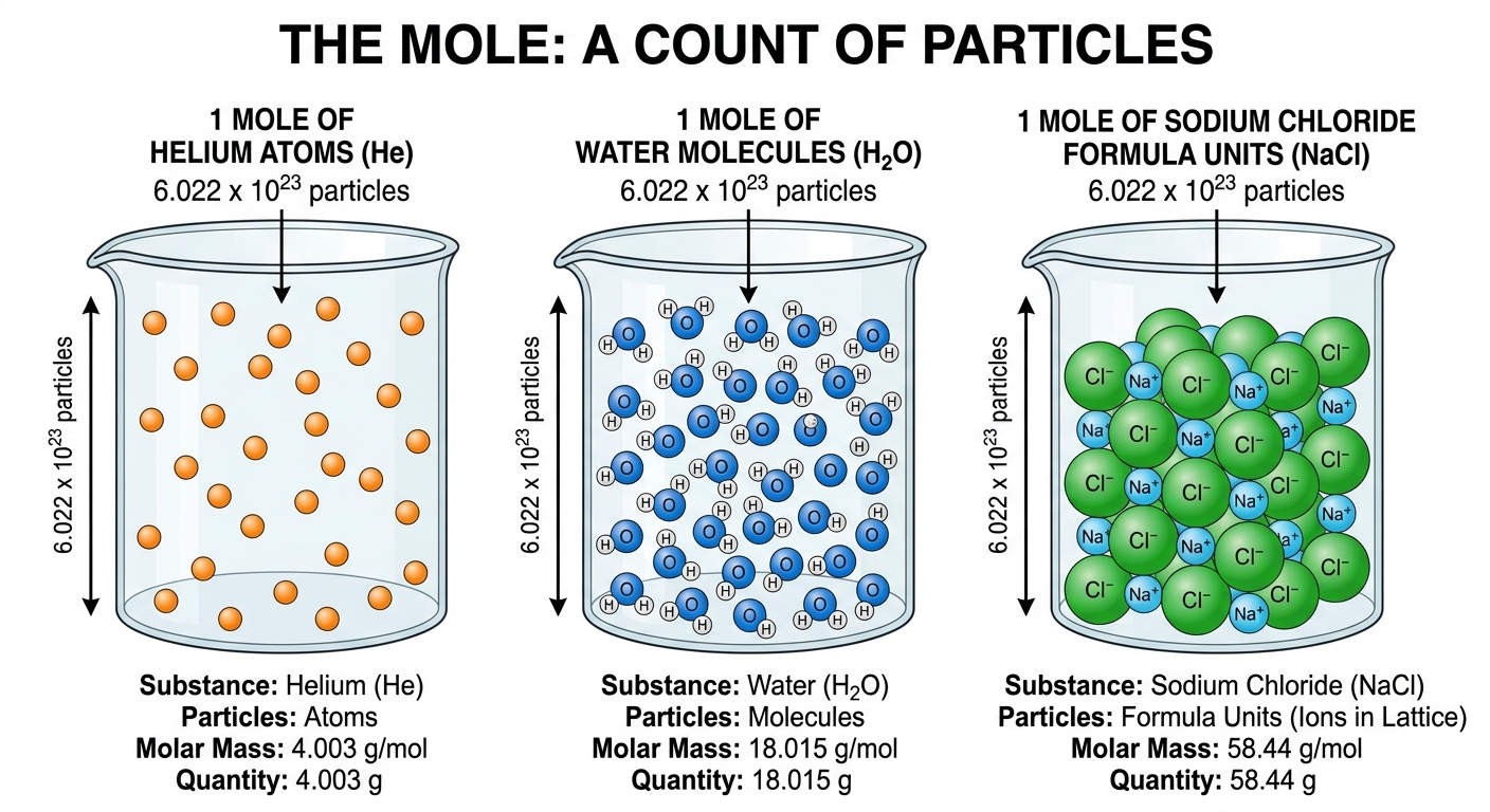 THE MOLE: A COUNT OF PARTICLES