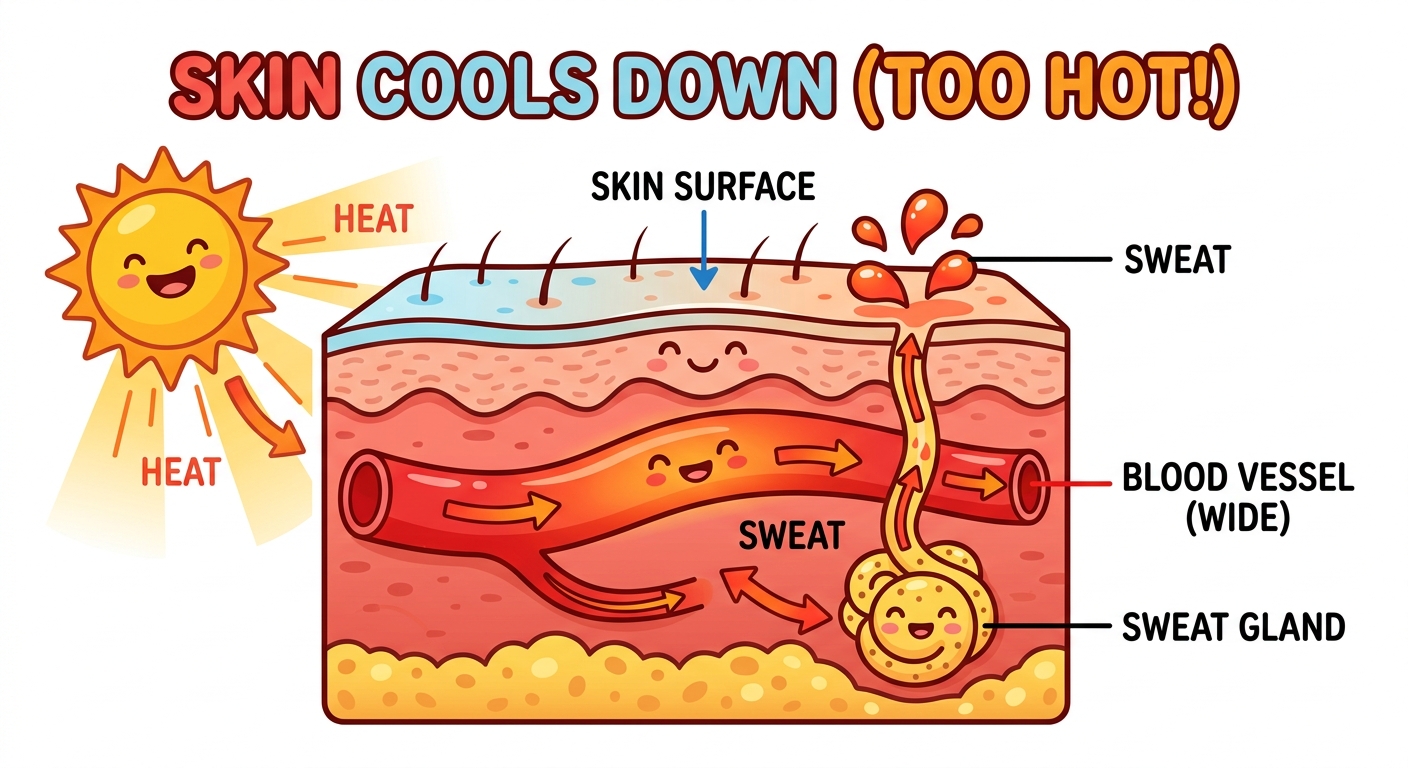SKIN COOLS DOWN (TOO HOT!)