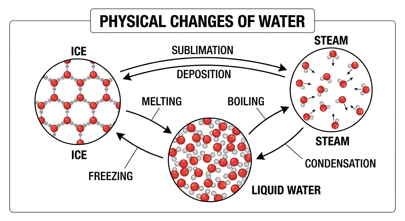 PHYSICAL CHANGES OF WATER