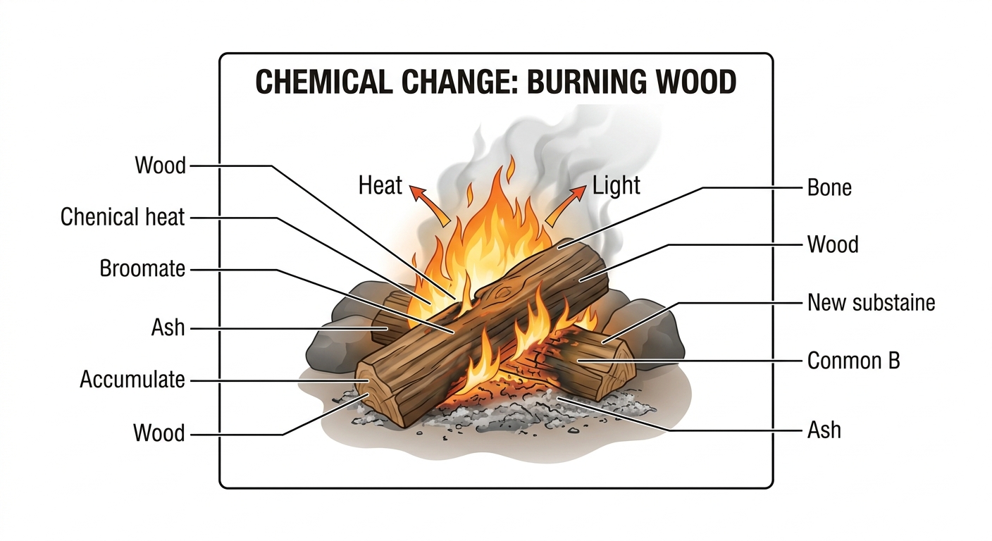 CHEMICAL CHANGE: BURNING WOOD